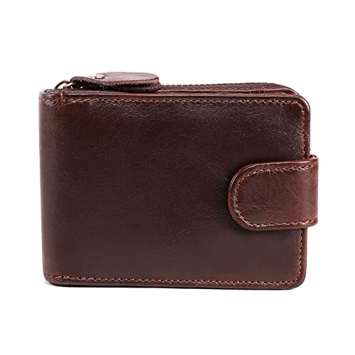 XFZJCHAP Multifunktioneller Kartenhalter Großkapazitätskartenhalter Retro Wallet Reißverschluss-Münzbeutel (Farbe: D, Größe: 12 * 8 * 3cm) von XFZJCHAP
