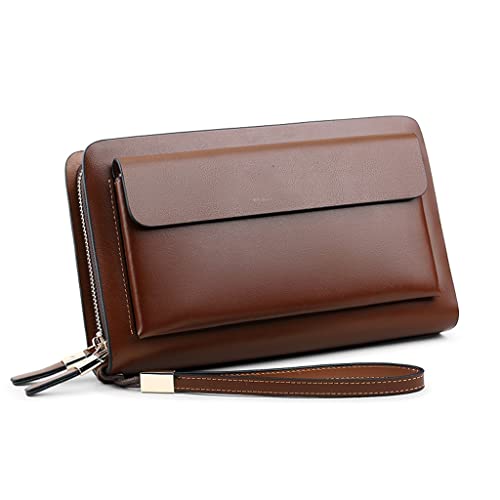 XFZJCHAP Reißverschluss Männer Clutch Bag Mode Kuhläden Leder lang Geldbörse Herrenorganisator Brieftasche Männlich lässig XFZJCHAP Reißverschluss Männer Clutch Bag Mode Kuhläden Leder lang Geldbörse Herrenorganisator Brieftasche Männlich lässig von XFZJCHAP