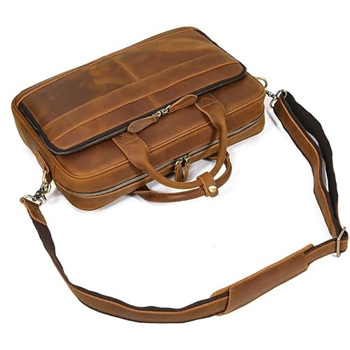 XFZJCHAP TOTE Aktentasche Leder Herren Vintage Pendler Baottop Schicht Cowhide 14 "Computerhandtasche Business Bag XFZJCHAP TOTE Aktentasche Leder Herren Vintage Pendler Baottop Schicht Cowhide 14 "Computerhandtasche Business Bag von XFZJCHAP