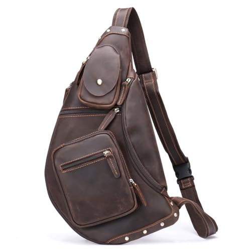 XFZJCHAP Vintage Herren Chest Bag Umhängetasche große Kapazität Sportler Satchel XFZJCHAP Vintage Herren Chest Bag Umhängetasche große Kapazität Sportler Satchel von XFZJCHAP