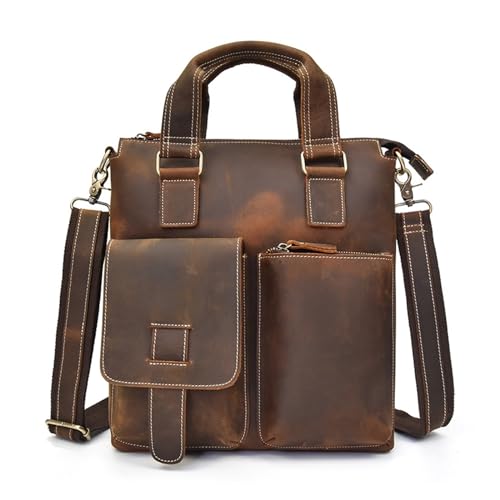 XFZJCHAP Vintage Herren -Tasche Unisex Umhängetasche Crossbody Leder A4 Pendler Aktentasche XFZJCHAP Vintage Herren -Tasche Unisex Umhängetasche Crossbody Leder A4 Pendler Aktentasche von XFZJCHAP