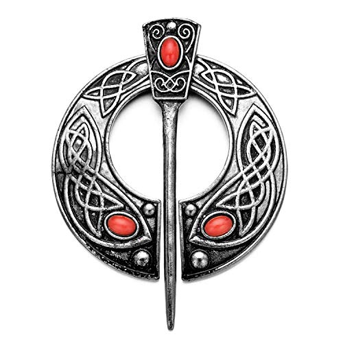 XGALA Wikinger-Brosche, Anstecknadel für Kleidung, Umhang, keltischer Schal, Brosche, Schmuck für Frauen und Mädchen, Metall XGALA Wikinger-Brosche, Anstecknadel für Kleidung, Umhang, keltischer Schal, Brosche, Schmuck für Frauen und Mädchen, Metall von XGALBLA