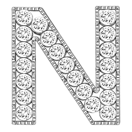 XGALBLA Buchstaben-Brosche, Anstecknadeln (A-Z), beschichtetes Metall, Kunstperle, Brosche für Frauen und Mädchen, inspiriertes Geschenk (goldfarben), Metall Kristall Strassstein, Kristall von XGALBLA