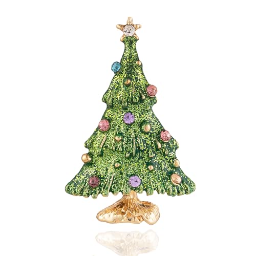 XGALBLA Vintage Strass Weihnachten Kristall Brosche Pins für Frauen Mädchen, Metall, Kristall Kein Edelstein XGALBLA Vintage Strass Weihnachten Kristall Brosche Pins für Frauen Mädchen, Metall, Kristall Kein Edelstein von XGALBLA