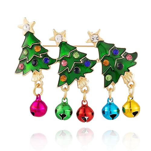 XGALBLA Vintage Strass Weihnachten Kristall Brosche Pins für Frauen Mädchen, Metall, Kristall Kein Edelstein XGALBLA Vintage Strass Weihnachten Kristall Brosche Pins für Frauen Mädchen, Metall, Kristall Kein Edelstein von XGALBLA