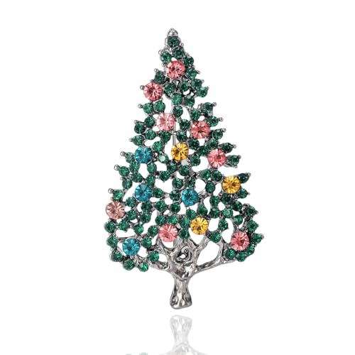 XGALBLA Vintage Strass Weihnachten Kristall Brosche Pins für Frauen Mädchen, Metall, Kristall Kein Edelstein XGALBLA Vintage Strass Weihnachten Kristall Brosche Pins für Frauen Mädchen, Metall, Kristall Kein Edelstein von XGALBLA