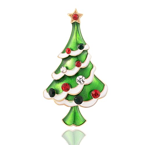 XGALBLA Vintage Strass Weihnachten Kristall Brosche Pins für Frauen Mädchen, Metall, Kristall Kein Edelstein XGALBLA Vintage Strass Weihnachten Kristall Brosche Pins für Frauen Mädchen, Metall, Kristall Kein Edelstein von XGALBLA