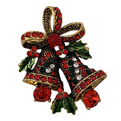 XGALBLA Vintage Strass Weihnachten Kristall Brosche Pins für Frauen Mädchen, Metall, Kristall Kein Edelstein XGALBLA Vintage Strass Weihnachten Kristall Brosche Pins für Frauen Mädchen, Metall, Kristall Kein Edelstein von XGALBLA