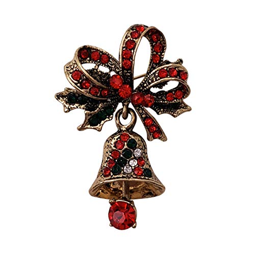 XGALBLA Vintage Strass Weihnachten Kristall Brosche Pins für Frauen Mädchen, Metall, Kristall Kein Edelstein XGALBLA Vintage Strass Weihnachten Kristall Brosche Pins für Frauen Mädchen, Metall, Kristall Kein Edelstein von XGALBLA