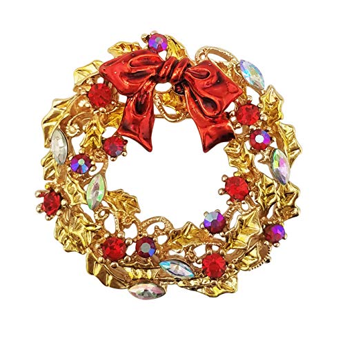 XGALBLA Vintage Strass Weihnachten Kristall Brosche Pins für Frauen Mädchen, Metall, Kristall Kein Edelstein XGALBLA Vintage Strass Weihnachten Kristall Brosche Pins für Frauen Mädchen, Metall, Kristall Kein Edelstein von XGALBLA