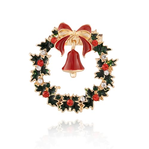 XGALBLA Vintage Strass Weihnachten Kristall Brosche Pins für Frauen Mädchen, Metall, Kristall Kein Edelstein XGALBLA Vintage Strass Weihnachten Kristall Brosche Pins für Frauen Mädchen, Metall, Kristall Kein Edelstein von XGALBLA