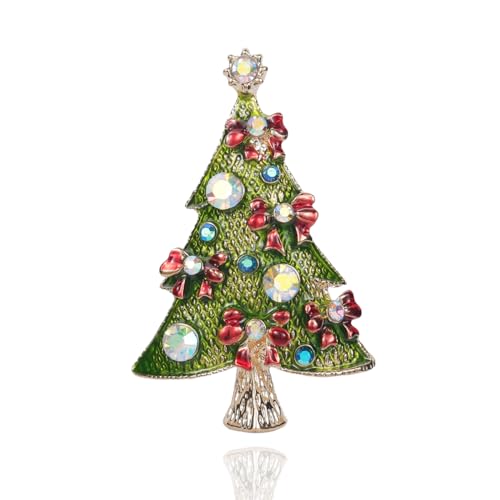 XGALBLA Weihnachts-Brosche, Strasssteine, Kristall, Emaille, Weihnachtsschmuck, Geschenk für Frauen und Mädchen, Metall, Kristall Kein Edelstein XGALBLA Weihnachts-Brosche, Strasssteine, Kristall, Emaille, Weihnachtsschmuck, Geschenk für Frauen und Mädchen, Metall, Kristall Kein Edelstein von XGALBLA