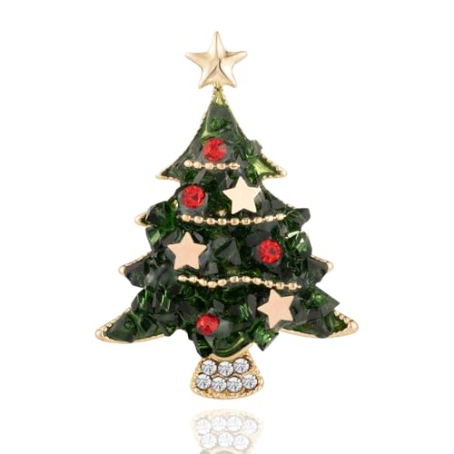 XGALBLA Weihnachts-Brosche, Strasssteine, Kristall, Emaille, Weihnachtsschmuck, Geschenk für Frauen und Mädchen, Metall, Kristall Kein Edelstein XGALBLA Weihnachts-Brosche, Strasssteine, Kristall, Emaille, Weihnachtsschmuck, Geschenk für Frauen und Mädchen, Metall, Kristall Kein Edelstein von XGALBLA