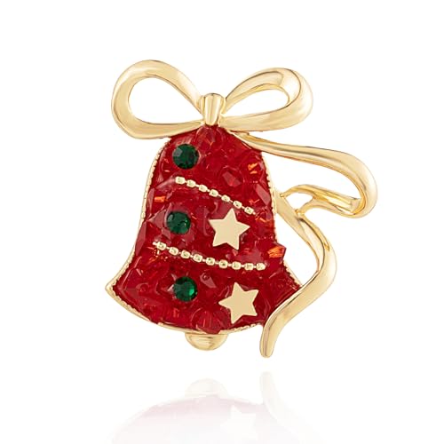 XGALBLA Weihnachts-Brosche, Strasssteine, Kristall, Emaille, Weihnachtsschmuck, Geschenk für Frauen und Mädchen, Metall, Kristall Kein Edelstein XGALBLA Weihnachts-Brosche, Strasssteine, Kristall, Emaille, Weihnachtsschmuck, Geschenk für Frauen und Mädchen, Metall, Kristall Kein Edelstein von XGALBLA