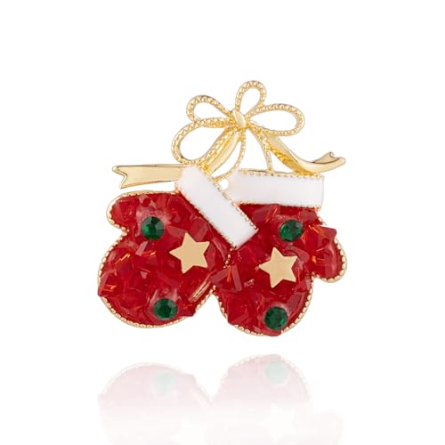 XGALBLA Weihnachts-Brosche, Strasssteine, Kristall, Emaille, Weihnachtsschmuck, Geschenk für Frauen und Mädchen, Metall, Kristall Kein Edelstein XGALBLA Weihnachts-Brosche, Strasssteine, Kristall, Emaille, Weihnachtsschmuck, Geschenk für Frauen und Mädchen, Metall, Kristall Kein Edelstein von XGALBLA