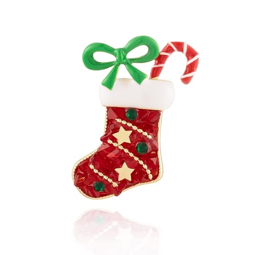 XGALBLA Weihnachts-Brosche, Strasssteine, Kristall, Emaille, Weihnachtsschmuck, Geschenk für Frauen und Mädchen, Metall, Kristall Kein Edelstein XGALBLA Weihnachts-Brosche, Strasssteine, Kristall, Emaille, Weihnachtsschmuck, Geschenk für Frauen und Mädchen, Metall, Kristall Kein Edelstein von XGALBLA