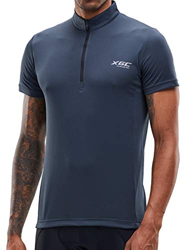 XGC Kurze hülse, die Jersey-Fahrrad-Trikots zyklus Radfahren Hemd mit Quick Dry atmungsaktiv x-Large grau von XGC
