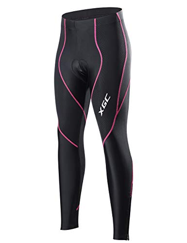 XGC Lange einen.Kreislauf.durchmachenhosen Hosen Bike-Hosen-Hose-Strumpfhosen Legging mit 4d Sponge Padded groß rosa von XGC