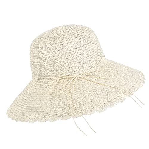 XGOPTS Sonnenhut Stylisch Sommerhut mit Schleife Strohhut Damen Mädchen Strandmütze Elegant Damenhut Faltbar Atmungsaktiv Freizeithut Breite Krempe Strandhut Sonnenschutz Retro Urlaub Strand XGOPTS Sonnenhut Stylisch Sommerhut mit Schleife Strohhut Damen Mädchen Strandmütze Elegant Damenhut Faltbar Atmungsaktiv Freizeithut Breite Krempe Strandhut Sonnenschutz Retro Urlaub Strand von XGOPTS