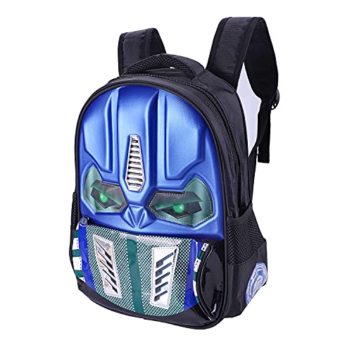 XGOPTS Schulrucksack Kinder Tagesrucksack Wasserdicht Kinderrucksack LED Robot Schultasche Einstellbar Schulranzen Junge Ranzen mit Flaschenhalter Rucksack Kindergarten Freizeit Alltagsleben von XGOPTS