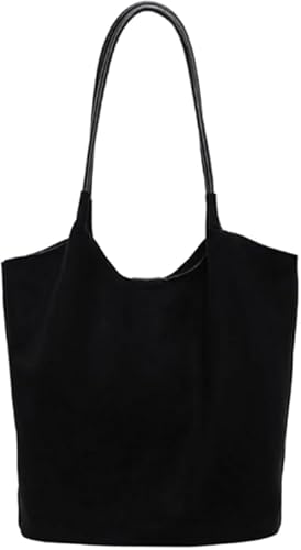 Suede Purse Slouchy Tote Bag Brown Leather Purse Suede Hobo Shoulder Bag Leather Hobo Bags for Wome (4) von XGWDP