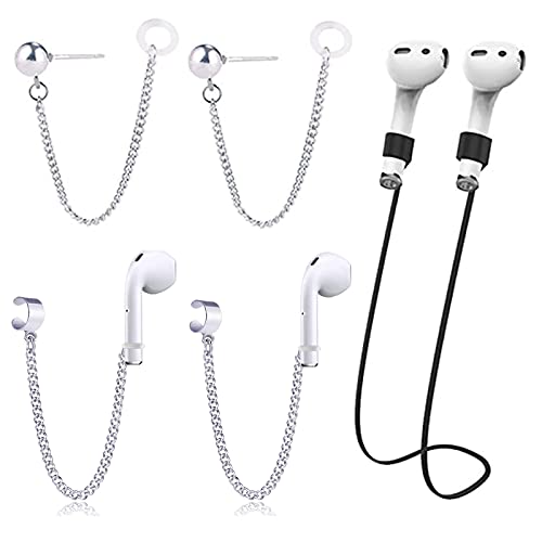 XHBTS Airpod 2 Paar Ohrringe Anti-Lost-Ohrring für Airpods Anti-Lost-Gurt für Airpods Pro, Kabellose Ohrbügel Ohrhörer-Kopfhörer-Halter-Anschluss von XHBTS