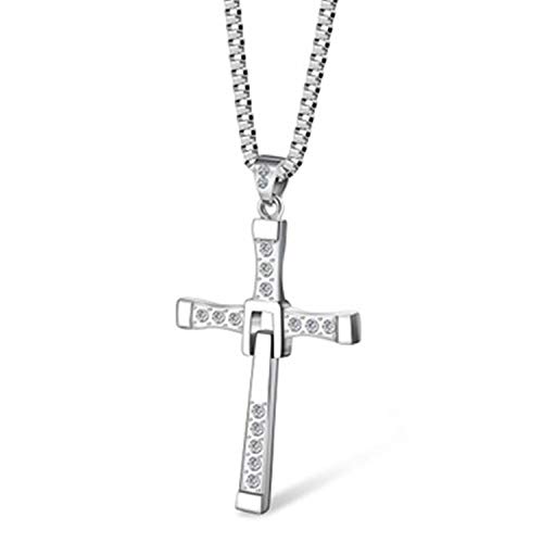 XHBTS Silber Dominic Toretto's Cross Halskette Anhänger Halskette Herren Schmuck mit Box von XHBTS