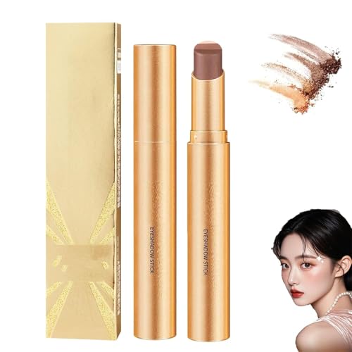 Glitzer-Lidschattenstift mit Farbverlauf, 3-farbiger Glitzer-Lidschattenstift, lang anhaltender wasserfester Lidschattenstift, Lazy-Lidschattenstift für Augen-Make-up von XHCOHWWU