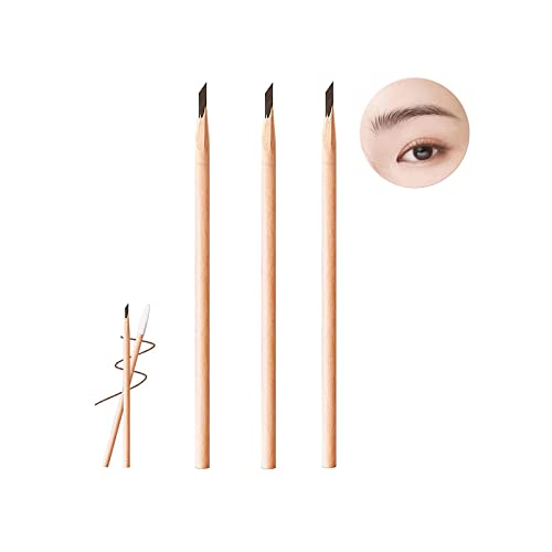 Waterproof Wooden Eyebrow Pencil - Wooden Eyebrow Pencil, Waterproof Wood Eyebrow Pencil for Women,Easy to Apply Wooden Waterproof Non-smudge Eyebrow Pencil,Natural Durable Easy to Draw Gentle Lines (3pcs Brown) von XHSYTC