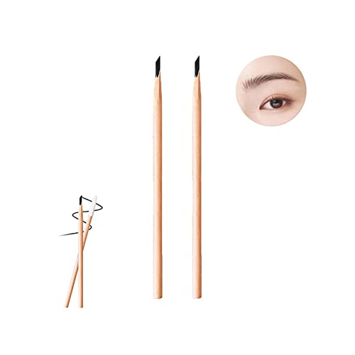 Waterproof Wooden Eyebrow Pencil - Wooden Eyebrow Pencil, Waterproof Wood Eyebrow Pencil for Women,Easy to Apply Wooden Waterproof Non-smudge Eyebrow Pencil,Natural Durable Easy to Draw Gentle Lines (2pcs Black) von XHSYTC
