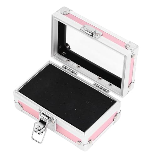 XHTLLO Nagelbohrer Bits Halter, Staubdichter Organizer mit Mehreren Löchern, Sturzsichere Aufbewahrungsbox mit Sicherem Verschluss und Transparentem Klappdeckel(Xuancaifen) von XHTLLO