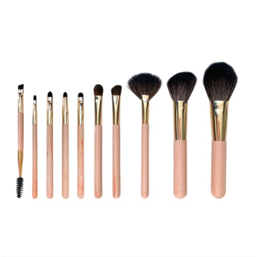 Make Up Pinsel Make-up-Pinsel-Set, 10-teilig, For Concealer, Lidschatten, Rouge Und Gesichtskonturpinsel-Set Pinselset Makeup(Pink) von XHZMDWOU