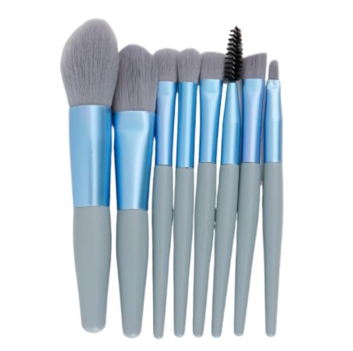 Make Up Pinsel Make-up-Pinsel-Set 8-teilig For Lidschatten, Grundierung, Rouge, Reisetauglich Pinselset Makeup(Blue) von XHZMDWOU