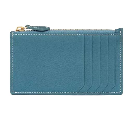 XHZMDWOU Geldbörse Stabile Schlank Geldbörse Für Damen, Japanischer Stil, Mit Mehreren Kartenfächern, Kurzes Leder, Damen-Geldbörsen, 1 Stück Kompakt Portemonnaie(Blue) von XHZMDWOU