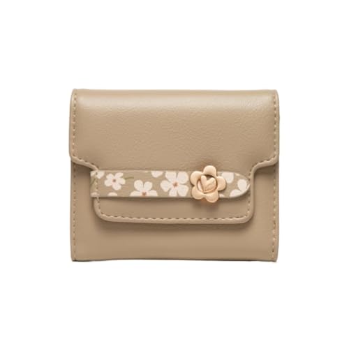 XHZMDWOU Geldbörse Stabile Schlank Geldbörsen Mit Mehreren Kartenfächern, Kurze Faltbare Brieftasche, Einfache Blumen-Münzengeldbörse Kompakt Portemonnaie(K) von XHZMDWOU