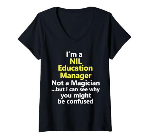 Damen Nil Bildungsmanager, Fachkoordinator, Job College T-Shirt mit V-Ausschnitt von XHtKQNYBLWJHBSY Creations Co