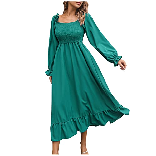 Chiffon Herbstkleid Damen Langarm U Ausschnitt Rüschen Kleid Damen Elegant Herbst Winter Winterkleid Damen Langarm Prinzessin Kleid Damen Einfarbig Hohe Taille Partykleid Damen A Linie Chiffon Herbstkleid Damen Langarm U Ausschnitt Rüschen Kleid Damen Elegant Herbst Winter Winterkleid Damen Langarm Prinzessin Kleid Damen Einfarbig Hohe Taille Partykleid Damen A Linie von XIADUOBAAN