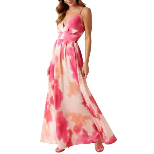 Sommerkleider Damen Leicht Und Luftig Maxikleider Damen Sommer Lang Elegant Kleid Spaghettiträger Schulterfrei Kleider A Linie Sommerkleid Batik Strandkleid Empire Rüschen Trägerkleid Sommerkleider Damen Leicht Und Luftig Maxikleider Damen Sommer Lang Elegant Kleid Spaghettiträger Schulterfrei Kleider A Linie Sommerkleid Batik Strandkleid Empire Rüschen Trägerkleid von XIADUOBAAN