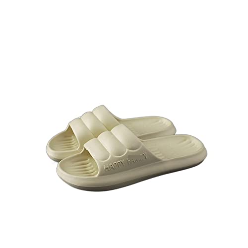 Badeschuhe Mode-Persönlichkeits-Badezimmer-Heimhausschuhe Innenmode EIN-Wort-Flip-Flops Haushalt Paar Modelle niedliche weibliche Sandale Hausschuhe(Green,40-41) von XIANGJL-888