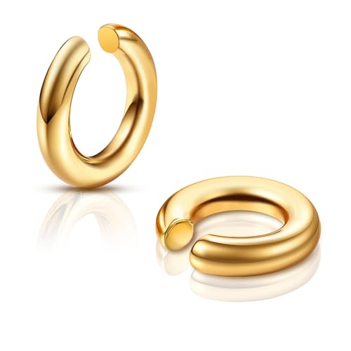 XIANGLONGY 2 Stück Ear Cuff Ohrringe für Damen, Earcuffs Damen nicht gebohrt, Ohrknorpel, Ohrclips für Mädchen, Geschenke für Mädchen, comune (uso), rostfreie Stähle, Nein von XIANGLONGY