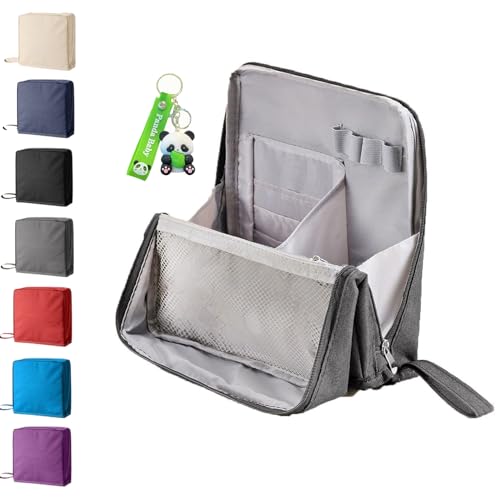 Doresty Makeup Bag with Compartments, Doresty Standing Makeup Bag – Portable, Large Capacity, Multi-Purpose Toiletry Standing Bags, Large Make up Bags for Women, Waterproof & Portable (Gray) von XIANGSHI