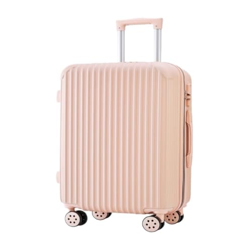 XIANGUOLL Reisekoffer 20-Zoll-Trolley-Koffer for Damen, 26 Zoll, Robuster Und Langlebiger, Verdickter Koffer, Herren-24-Lederkoffer Trolley (Color : Pink, Size : 24in) von XIANGUOLL