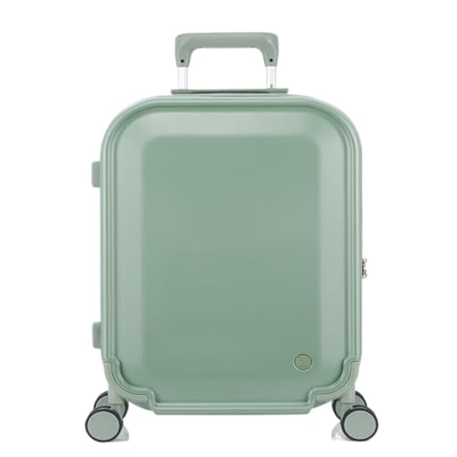 XIANGUOLL Reisekoffer Gepäck, Aluminiumrahmen, Metallecke, Universalrad, Passwort, robuster und langlebiger Koffer for Herren und Damen Trolley (Color : Green, Size : 24IN) von XIANGUOLL