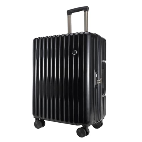 XIANGUOLL Reisekoffer Gepäck-Koffer for Männer und Frauen, Boarding-Trolley-Koffer, leicht, geräuschlos, Neuer Passwort-Koffer for Herren Trolley (Color : Black, Size : 20in) von XIANGUOLL