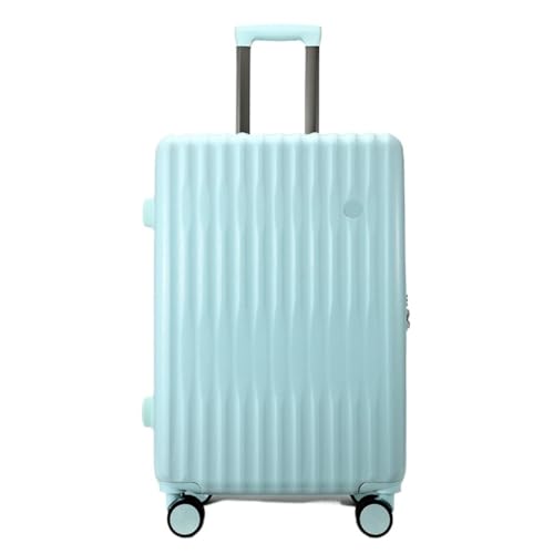 XIANGUOLL Reisekoffer Gepäck-Koffer for Männer und Frauen, Boarding-Trolley-Koffer, leicht, geräuschlos, Neuer Passwort-Koffer for Herren Trolley (Color : Blue, Size : 24in) von XIANGUOLL