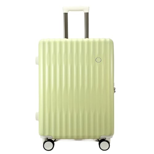 XIANGUOLL Reisekoffer Gepäck-Koffer for Männer und Frauen, Boarding-Trolley-Koffer, leicht, geräuschlos, Neuer Passwort-Koffer for Herren Trolley (Color : Yellow, Size : 22in) von XIANGUOLL