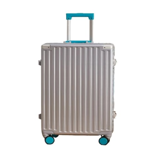 XIANGUOLL Reisekoffer Gepäckkoffer for Männer Und Frauen, Leichter, Kodierter, Robuster Koffer, Universal-Rollengepäck-Trolley Trolley (Color : Silver, Size : 26in) von XIANGUOLL