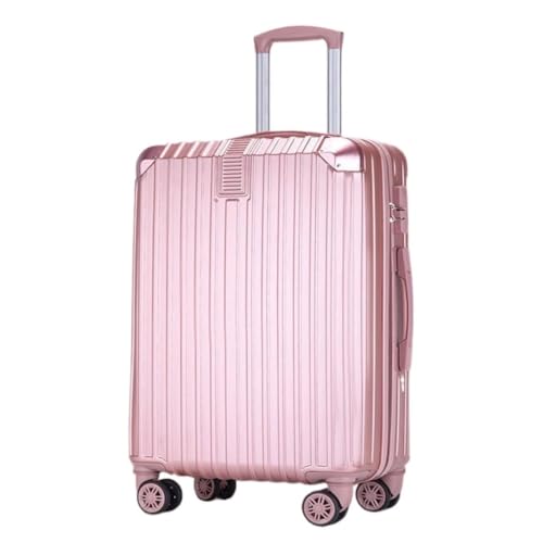 XIANGUOLL Reisekoffer Gepäckkoffer for Männer und Frauen, 20 Zoll, Neuer Reißverschluss, geräuschlos, Universal-Rollenwagen, Gepäckcode-Box Trolley (Color : Gold, Size : 24in) von XIANGUOLL