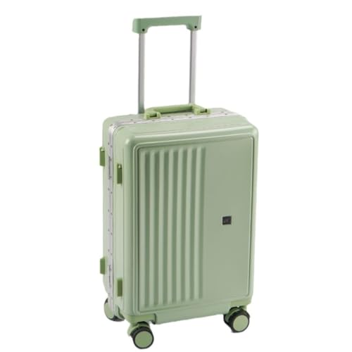XIANGUOLL Reisekoffer Gepäckkoffer for Männer und Frauen, Leichter, kodierter, robuster Koffer, Universal-Rollengepäck-Trolley Trolley (Color : Green, Size : 20in) von XIANGUOLL