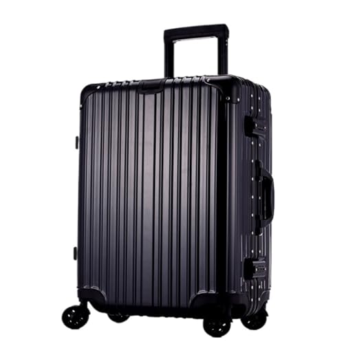 XIANGUOLL Reisekoffer Trolley-Koffer, Universal-Rollenkoffer, Herren- und Damenkoffer, Passwortbox-Koffer, Koffer Trolley (Color : Black, Size : 26in) von XIANGUOLL
